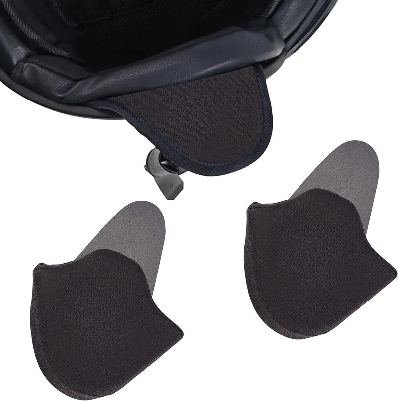 NICENEEDED 2 Pcs Black Half Helmet Ear Pads for Motorcycle, Helmet Wind Blocker Ear Warmer for Audible Riding, Full Coverage Muffs Ears Protection Cover for Biking and Cycling - Image 1